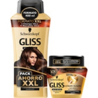Hipercor  GLISS Hair Repair pack Ultimate Oil Elixir con champú pack 2