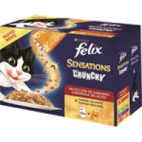 Hipercor  FELIX SENSATIONS Crunchy alimento húmedo para gatos selecció