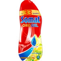 Hipercor  SOMAT detergente lavavajillas Oro gel anti-grasa lima-limón 