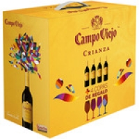 Hipercor  CAMPO VIEJO vino tinto crianza D.O. Rioja caja 4 botellas 75