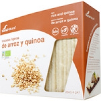 Hipercor  SORIA NATURAL tostadas ligeras de arroz y quinoa paquete 100