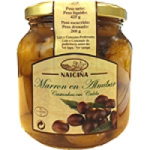 NAICIÑA castañas en almíbar frasco 260 g neto escurrido 6.45 €