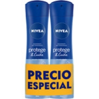 Hipercor  NIVEA desodorante Protege & Cuida anti-transpirante 48h pack