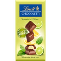Hipercor  LINDT CHOCOLETTI chocolate relleno de limón y menta edición 