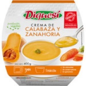 DIQUESI crema de calabaza y zanahoria tarrina 400 g 2.49 €