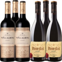 Hipercor  MONTE REAL vino tinto reserva 3 botellas de 75 cl + Viña Alb