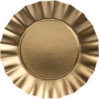 Hipercor  CHRISTMAS plato metal oro 29 cm paquete 6 unidades