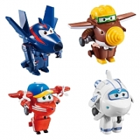 Toysrus  Super Wings - Astra, Agent Chace, Todd, Flip - Pack 4 Transf
