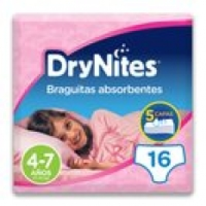 braguitas para niñas absorbentes de 4 a 7 años paquete 16 ud