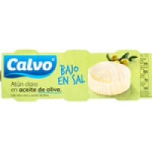 CALVO atún claro en aceite de oliva bajo en sal pack 3 latas 3.36 €