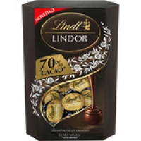 Hipercor  LINDT LINDOR bombones de chocolate extra negro 70% estuche 5