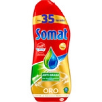Hipercor  SOMAT detergente lavavajillas Oro gel anti-grasa botella 35 