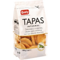 Hipercor  QUELY Tapas crackers integrales con aceite de oliva bolsa 20