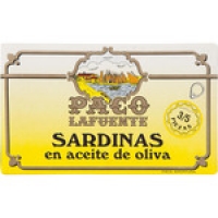 Hipercor  PACO LAFUENTE sardinas en aceite de oliva 3-5 piezas lata 87