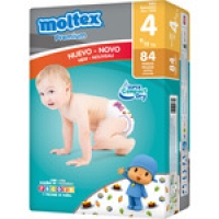 Hipercor  MOLTEX Premium pañales de 9 a 15 kg talla 4 paquete 84 unida