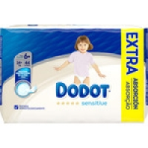 DODOT Sensitive pañales de +14 kg talla 6+ paquete 44 unidad 22.49 €