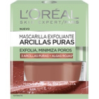 Hipercor  LOREAL mascarilla exfoliante Arcillas Puras exfolia y minim
