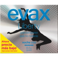 Hipercor  EVAX Liberty compresa noche con alas 8 + 1 gratis caja 9 uni
