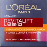 Hipercor  LOREAL Revitalift Laser X3 crema antiedad renovadora SPF-20