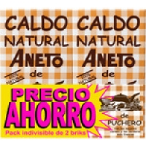 ANETO caldo de puchero 100% natural pack 2 envase 1 l 5.90 €
