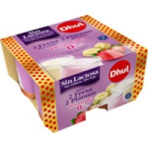 DHUL yogur desnatado 0% m.g. sabores 2 fresa + 2 plátano sin 1.59 €