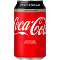 Hipercor  COCA-COLA ZERO Azúcar ZERO CAFEÍNA refresco de cola lata 33 