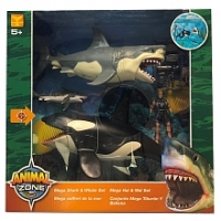 Toysrus  Animal Zone - Conjunto Mega Tiburón y Ballena (varios modelo