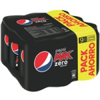 Hipercor  PEPSI MAX Zero azúcar pack 9 latas lata 33 cl