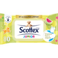 Hipercor  SCOTTEX papel higiénico húmedo Junior paquete 80 unidades