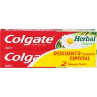 Hipercor  COLGATE HERBAL pasta de dientes pack 2 tubo 75 ml pack ahorr
