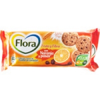 Hipercor  FLORA galletas de naranja con fibra paquete 125 g