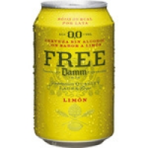 FREE DAMM 0,0% cerveza sin alcohol con sabor a limón lata 33 0.39 €