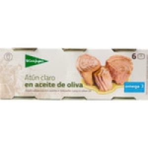 EL CORTE INGLES atún claro en aceite de oliva pack 6 lata 60