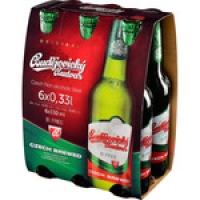 Hipercor  BUDEJOVICKY cerveza rubia checa sin alcohol pack 6 botellas 