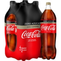 Hipercor  COCA-COLA ZERO Calorías ZERO CAFEÍNA refresco de cola pack 4