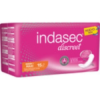 Hipercor  INDASEC Discreet compresa de incontinencia maxi caja 15 unid