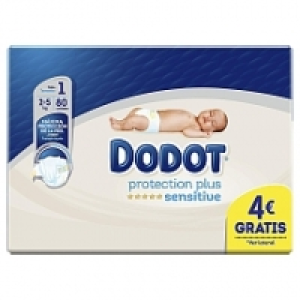 Dodot - Pañales Sensitive T1 (2-5kg) 80 Unidades 23.99 €