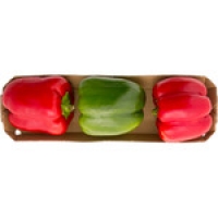 Hipercor  Pimiento bicolor rojo y verde ecológico bandeja 400 g