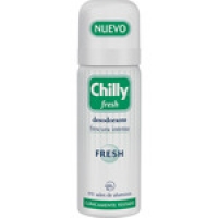 Hipercor  CHILLY desodorante Fresh frescura intensa 0% sales de alumin