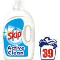 Hipercor  SKIP Active Clean detergente máquina líquido azul botella 39