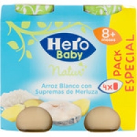 Hipercor  HERO BABY NATUR tarritos de arroz blanco con supremas de mer