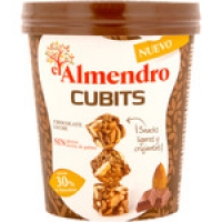 Hipercor  EL ALMENDRO Cubits snacks de chocolate con leche sin gluten 