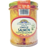 Hipercor  COSTA VASCA lomos de salmón en aceite de oliva tarro 140 g n