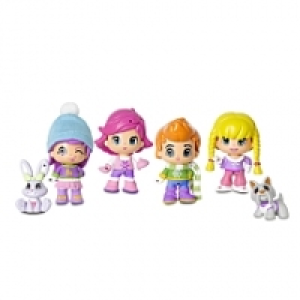 Toysrus  Pinypon - Pack 4 Figuras y 2 Pets en la Nieve