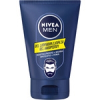 Hipercor  NIVEA MEN gel limpiador de rostro y barba tubo 100 ml
