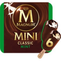 Hipercor  MAGNUM mini helado de chocolate con menta 6 unidades estuche