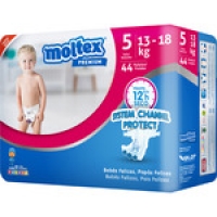 Hipercor  MOLTEX Premium pañales de 13 a 18 kg talla 5 paquete 44 unid