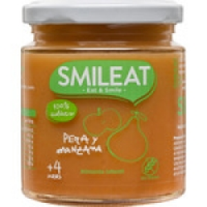 Hipercor  SMILEAT tarrito de pera y manzana 100% ecológico sin gluten 