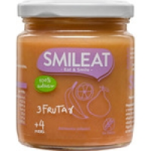 SMILEAT tarrito 3 frutas 100% ecológico sin gluten y sin azú