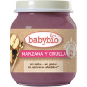 BABYBIO tarrito de manzana y ciruela ecológico sin gluten si